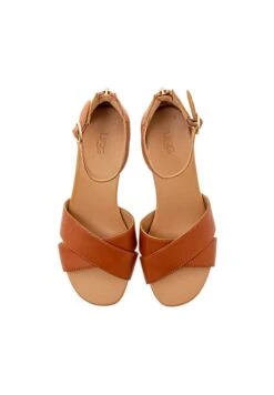 Ugg W Eugenia Pale- Sandalen Met Sleehak - Tan -Ugg Verkoopwinkel 08558bd94ac04c5089e5b8d5814eba73