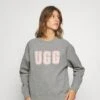 Ugg Madeline Fuzzy Logo Crewneck - Sweater - Grey Heather/Sonora -Ugg Verkoopwinkel 11de26b94a054cdf99c595d279596b8c