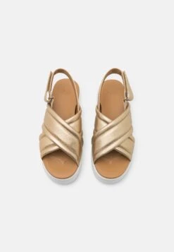 Ugg Zayne Slingback - Sandalen Met Plateauzool - Gold Metallic -Ugg Verkoopwinkel 2c8ad85aa78c4bcd857a9c6e7ed83831