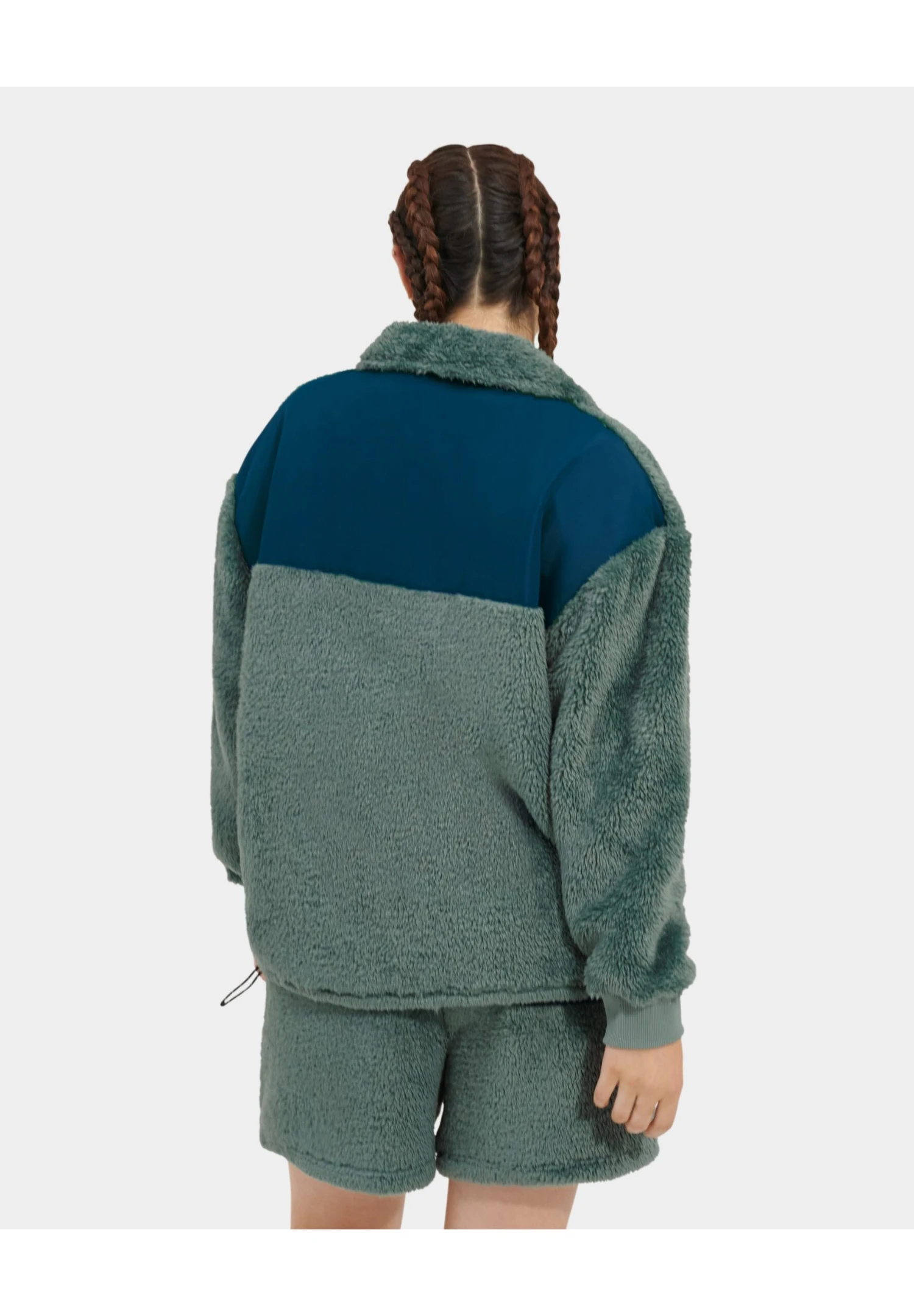 Ugg Gayel Sherpahalfsnap - Fleece Trui - Aloe Vera Midn Blue 5 Ugg Gayel Sherpahalfsnap - Fleece Trui - Aloe Vera Midn Blue - Afbeelding 3