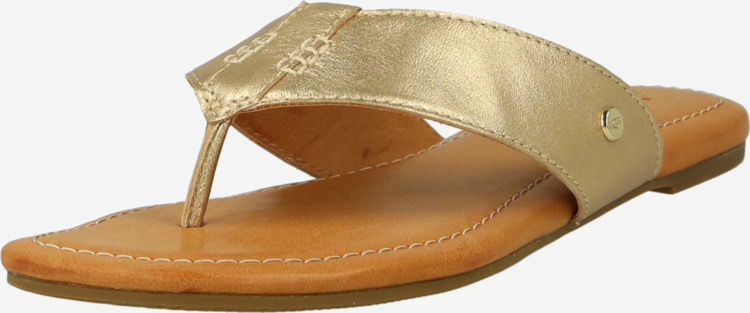 Ugg Slippers Teenslipper Dames Goud 3 Ugg Slippers Teenslipper Dames Goud