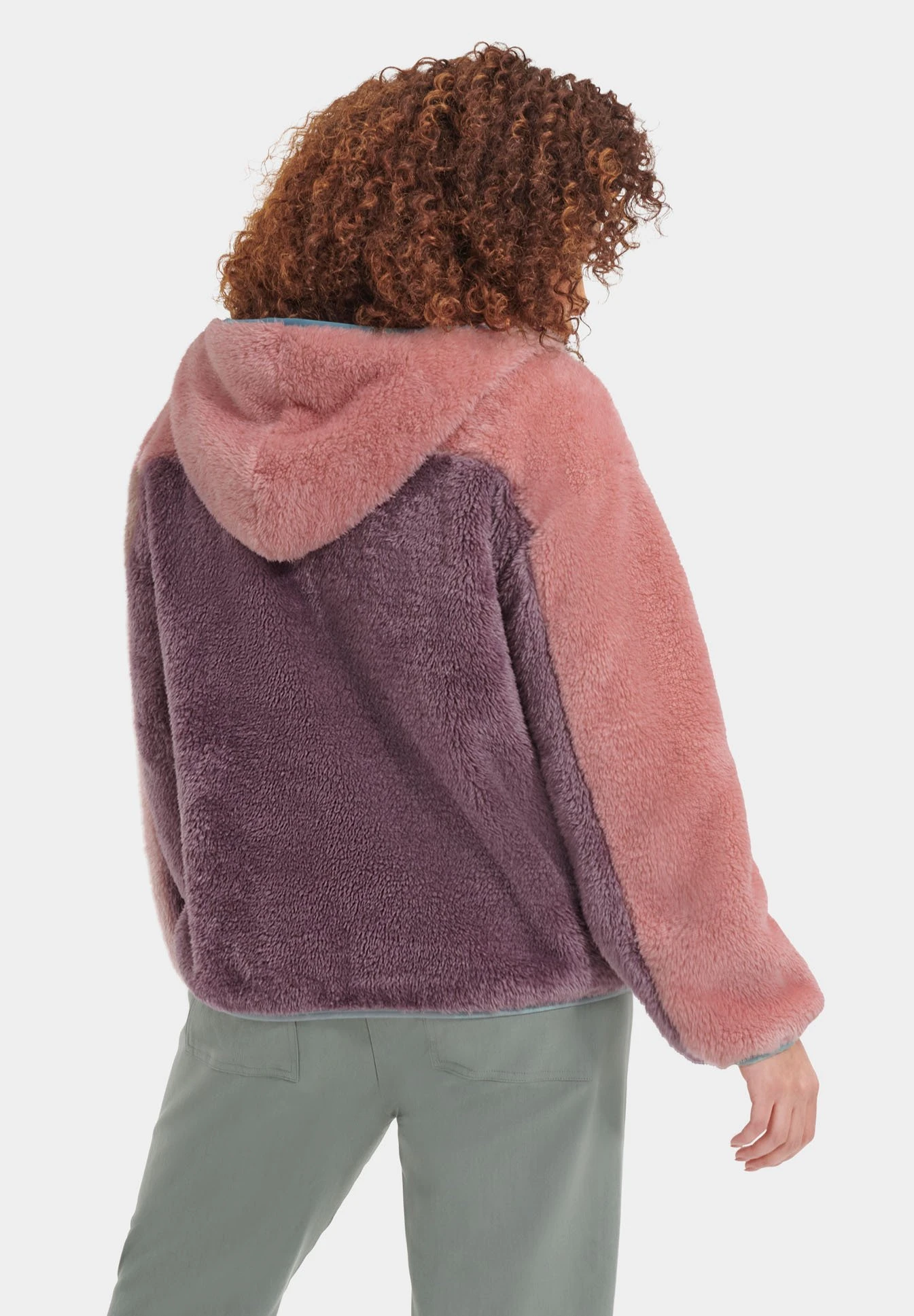 Ugg Sheila Sherpa F Zip - Fleecejas - Clay Pink Mauve 5 Ugg Sheila Sherpa F Zip - Fleecejas - Clay Pink Mauve - Afbeelding 3