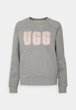 Ugg Madeline Fuzzy Logo Crewneck - Sweater - Grey Heather/Sonora -Ugg Verkoopwinkel b1996cdda0334a019a2d7fe36e512e5f