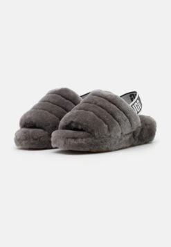 Ugg Fluff Yeah Slide - Pantoffels - Charcoal -Ugg Verkoopwinkel b23e5a35b52344fb995a1a65273f7d9c