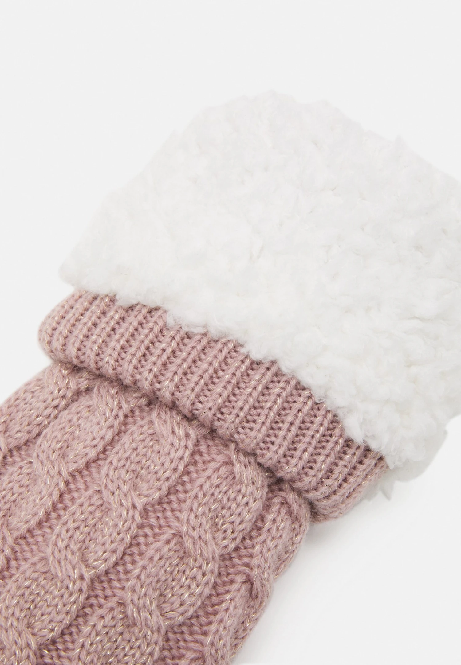 Ugg Laila Bow Lined Sock - Sokken - Mauve Fog/Gold 4 Ugg Laila Bow Lined Sock - Sokken - Mauve Fog/Gold - Afbeelding 2