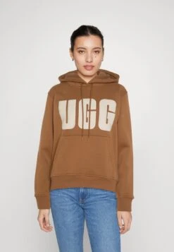 Ugg Logo Hoodie - Sweater - Chestnut/Plaster